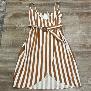 NWT ASOS striped wrap dress size 20